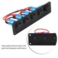 thumbnail image 4 of Trayknick 5 Gang Round Blue LED Dash Rocker Toggle Switch Panel for Boat Yacht Marine Car, 4 of 12