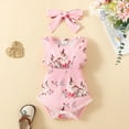 thumbnail image 2 of Baby Rompers Girl Baby Girls Easter Sleeveless Cartoon Rabbit Printed Tassels Romper Bodysuits Girls Summer Outfits Red 9 Months-12 Months, 2 of 6