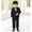 v#2241Black4744, variant on HAYIMI Toddler Business Suits Coat 3 Piece Outfit Tuxedo Set Kids Suit Boys Solid Color Tops Pants Bowtie Set Slim Trendy Child O-Neck Clothes Sets