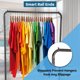 thumbnail image 4 of Perchero Resistente con Ruedas Resistentes / Capacidad de Carga de 450 lb / Perchero de Metal Antideslizante Ajustable para Colgar Ropa, Bloqueable para Mayor Estabilidad (Varilla Única), 4 of 4