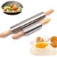 thumbnail image 1 of 2 Pieces Stainless Steel Rolling Pin For Baking Pie Crust Pasta Pastry Pizza, 1 of 5