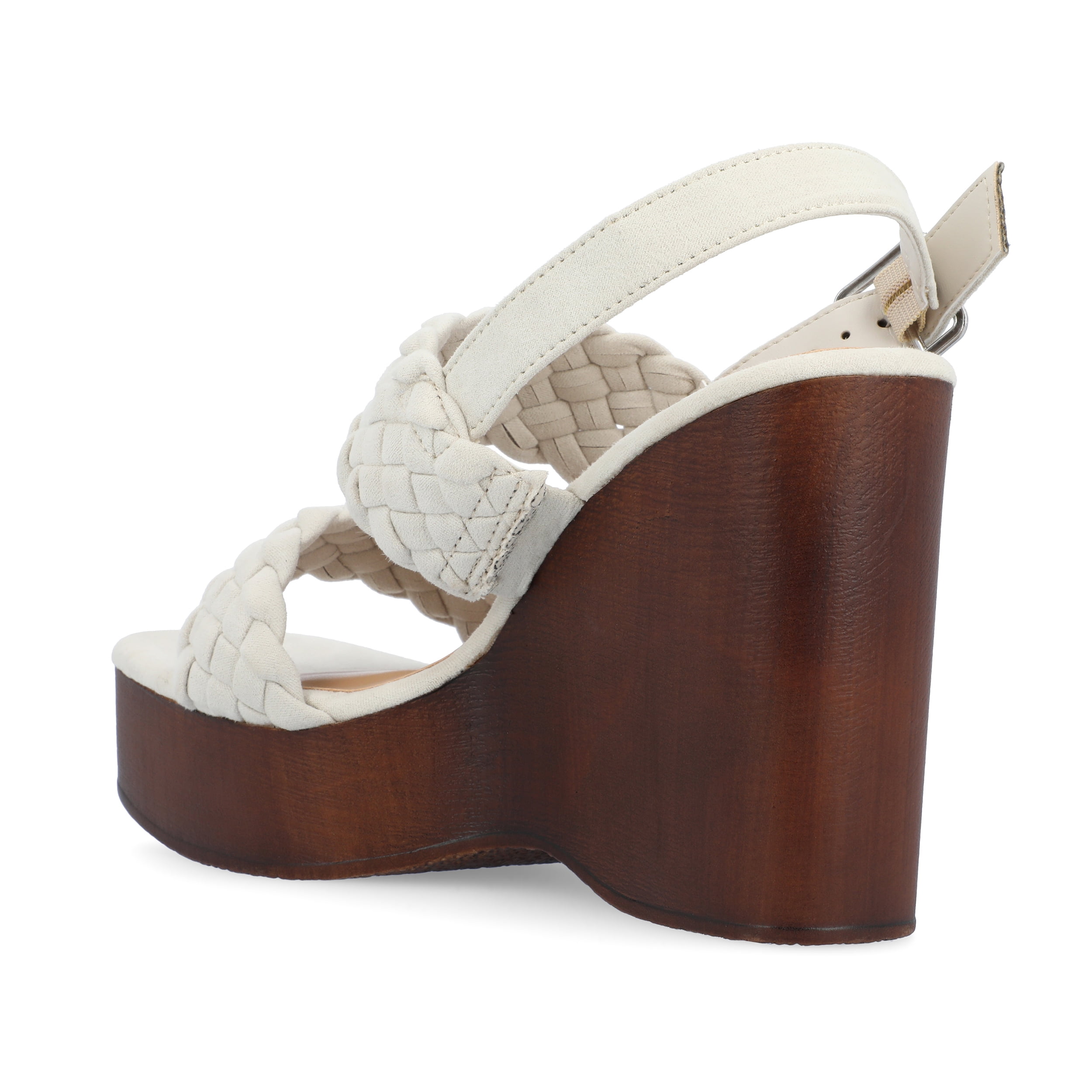 Journee Womens Ayvee Buckle Platform Wedge Sandals
