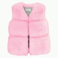 thumbnail image 4 of UAYOTSE Kids Girls Vest Winter Padded Open Front Sleeveless Outwear Toddler Thick Fuzzy Warm Fleece Jackets,Sizes 6-7 Years, 4 of 4