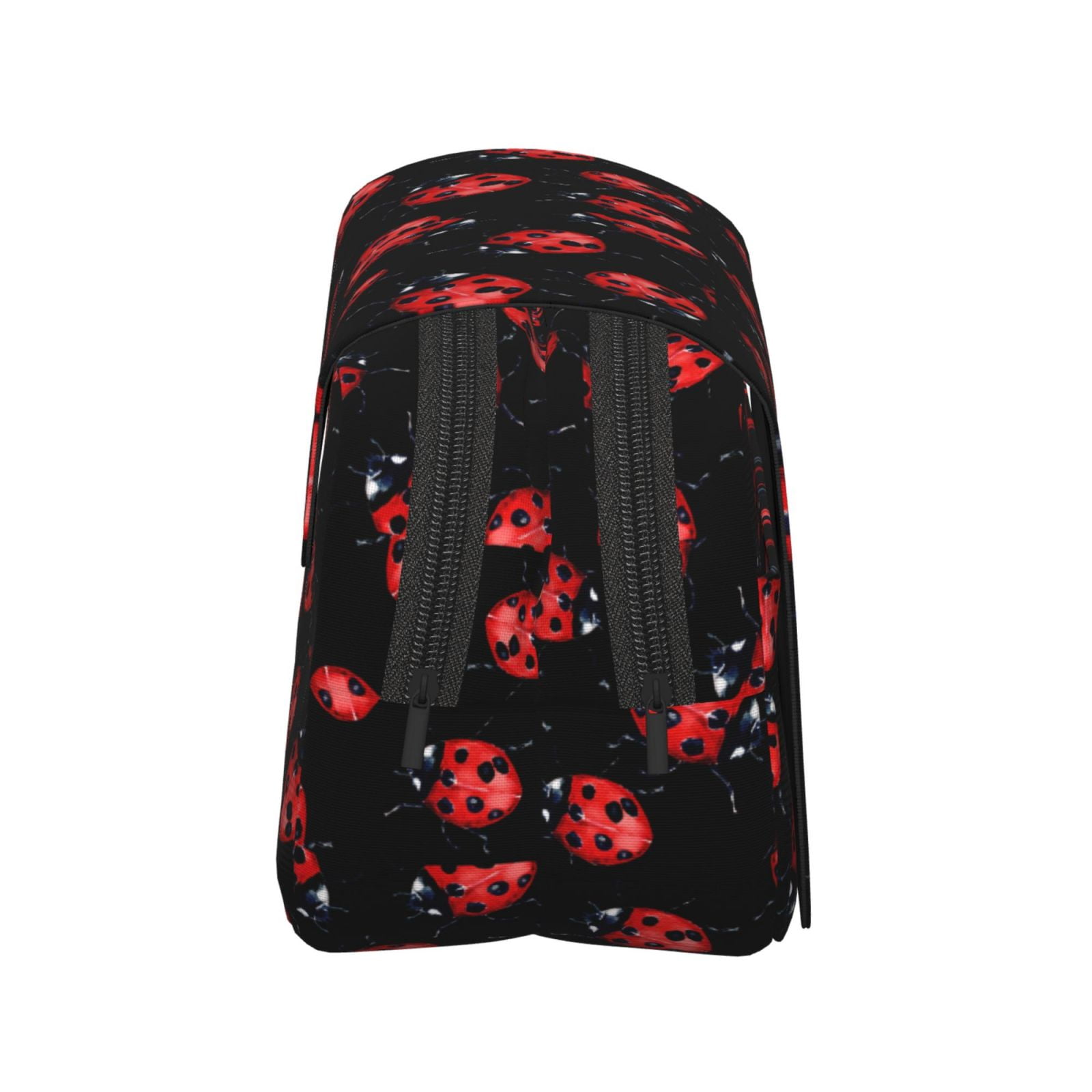 Rateoe Beautiful Red Ladybug Pattern Double Clamshell Pen Case, Storage Organizer with Two Zipper Compartments– Holds Up to 50 Pencils & Pens