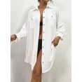 thumbnail image 5 of Bsubseach Fashion Swim Cover Ups for Women Button Down Long Sleeve Shirt Beach Outfits, 5 of 7