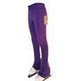 thumbnail image 2 of LIUHUO Figure Skating Pants Girls Women Fleece Polyster Skate Pants Purple Ice Skating Practice Performance Quality Crystals, 2 of 7