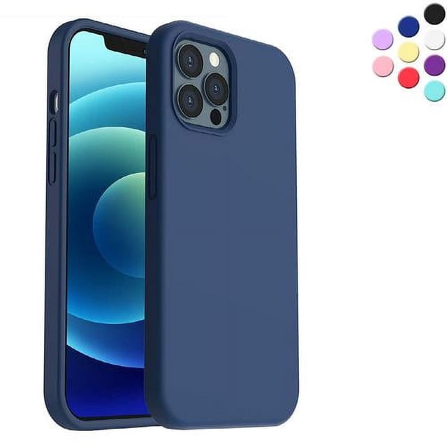 Entronix Funda de Silicona para iPhone 11 Pro Max, Suave Al Tacto, Antiarañazos y Antigolpes, Color Azul Marino