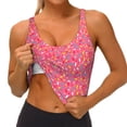 thumbnail image 3 of Balery Colorful Sprinkles Donuts Sujetadores deportivos con espalda cruzada para mujer, acolchados, sin costuras, de alto impacto, ideales para yoga, gimnasio, entrenamiento y fitness.-X-Large, 3 of 8