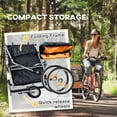 thumbnail image 5 of Aosom Elite 360 Swivel Bike Trailer for Kids Double Child Two-Wheel Bicycle Cargo Trailer With 2 Security Harnesses, Orange, 5 of 9