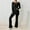 Black, variant on Women's Two Piece Knit Matching Outfits Crew Neck Slit Hem Tee And Pants Tracksuit Sets Fist Suit plus Size Pant Suit Woman All Outfits Prom Pants Suit for Women Dressy Pant Suits for A Wedding Snow
