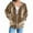 Beige, variant on HomeDM Women's Velour Hooded Jacket Long Sleeve Full Zip Outerwear Soft Warm Velvet Jacket with Side Pockets