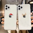 thumbnail image 4 of Transparent Cartoon New Year Christmas Creative Santa Phone Case for iPhone 11 12 13 14 15 Pro Max X XS XR 7 8 Plus SE 2 Cover, 4 of 5
