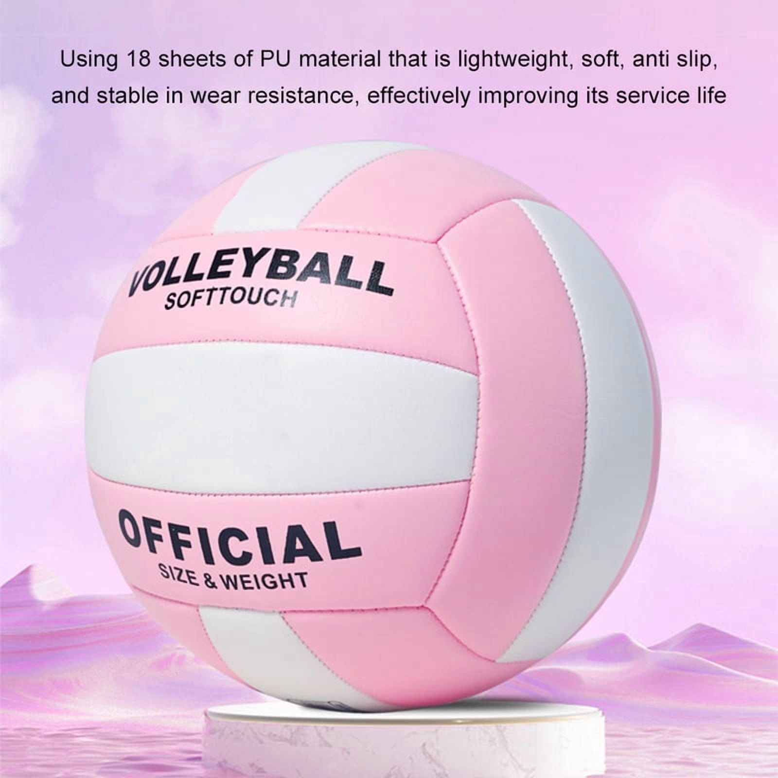 Macaron Volleyball Official Size No.5 PVC/PU 2.7mm thickness Machine Sewing Soft Beach Air Volleyball Professional Match Balls