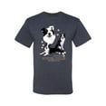 thumbnail image 2 of If It's Not a Border Collie It's Just a Dog Gift | Mens Dog Lover Graphic T-Shirt, Vintage Heather Navy, Large, 2 of 3