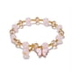thumbnail image 1 of Nvzi Pulsera de mariposa de imitación de jade con forma de palomitas de maíz, pulsera de cristal de mariposa, pulsera de estilo chino para mujer, regalos, rosa claro, 1 of 5