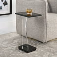 thumbnail image 4 of Uttermost Angle 22.75" Contemporary Metal & Acrylic Accent Table in Black, 4 of 9