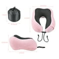 thumbnail image 3 of Coolmade Travel Pillow Memory Foam Neck Pillow, Skin-Friendly and Breathable Pillowcase with 3D Eye Mask, Earplugs and Portable Storage Bag (Pink), 3 of 7