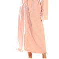 thumbnail image 4 of VANLOFE Unisex Warm Pajamas Household Clothes Solid Bathrobe Lengthened Night-robe Woman's Nightgown Casual Robes Pink Robes Sleepwear for Woman M, 4 of 6