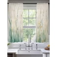 thumbnail image 2 of Spring Botanical Sheer Curtains 63 Inch Length 2 Panels Set, Modern Watercolor Green Leaf Plant Voile Window Treatment Rod Pocket Curtains Sheers Drapes for Bedroom/Living Room/Kitchen 52x"63"x2, 2 of 7