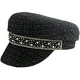 thumbnail image 3 of CoCopeaunts Beret Hats for Women Solid Pearl Lady Octagonal Hat Women Leisure Baseball Cap Plain Newsboy Cap Ladies Painter Cap, 3 of 7