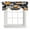 Orange, variant on Tie Up Valances for Windows, Burnt Orange Black Geometric Adjustable Valance Curtains Window Treatment for Living Room, Modern Color Block Abstract Rod Pocket Kitchen Curtains & Drapes 60x18 Inch