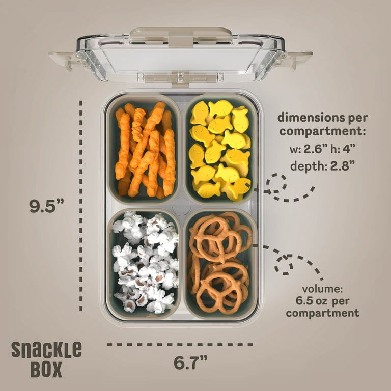 Cook With Color 4-Compartment Mini Snackle Box, Charcuterie and
