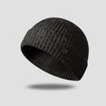 thumbnail image 3 of Windproof Knitted Hat Autumn Winter Knitted Hat for Men Women Solid Color Ribbed Beanies Hat for Outdoor Activities Windproof Thick Hiking Cycling Hat, 3 of 8