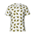 thumbnail image 4 of Vsdgher Cute Little Bee Print Men's Dry Fit Mesh Athletic Shirts Moisture Wicking Tennis T-Shirt Tops, 4 of 9
