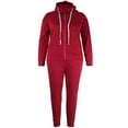 thumbnail image 3 of Frontwalk Tracksuit for Women Casual Long Sleeve Sets 2 Piece Outfit Zip Sweatshirt Sport Pants Activewear Red 3XL, 3 of 9