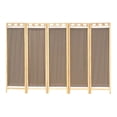 thumbnail image 1 of Biombo MARDAM Mampara DE Madera DE Pino Natural 5 Paneles Capuchino, 1 of 1