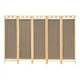 thumbnail image 1 of Biombo MARDAM Mampara DE Madera DE Pino Natural 5 Paneles Capuchino, 1 of 1