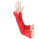 thumbnail image 5 of INSPIRAR CHIC Mangas sin dedos para mujeres, guantes largos de satén de los años 1920 con bucle para los dedos, talla única, rojo, 5 of 6