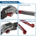 thumbnail image 4 of Palancas de freno y embrague cortas y largas para Yamaha MT125 2014-2021, palanca de freno ajustable en 6 posiciones, aleación de aluminio, mango de titanio con extremo rojo, 4 of 6
