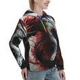 thumbnail image 6 of Lsque Cool Black And White Dragon Pattern Casual Women's Hoodie,Hooded Sweatshirt with Kangaroo Pocket,Pullover Hoodie with Eye-catching Drawstrings-XX-Large, 6 of 7