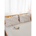 thumbnail image 1 of Move Over Beige Grey Ruffled Pillowcases Queen, Boho Chic Pillow Cover Set of 2, Washed Microfiber Ruffles Pillow Case, 1 of 4