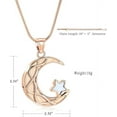 thumbnail image 2 of Moon & Star Urn Necklace Celtic Crescent Moon Goddess Pendant Irish Good Luck Necklace Celtic Moon Jewelry Memorial Lockets Keepsakes Jewelry for Ashes, 2 of 7
