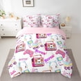 thumbnail image 2 of jejeloiu Cute Console Gamepad 7 Pieces Bedding Comforter Set,Gamer Gaming Full Bedding Set,Pink White Fitted Sheet Flat Sheet For Girls Boys,Super Cozy Room Decor Reversible, 2 of 8