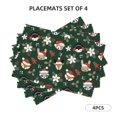 thumbnail image 3 of Placemats Set of 4 / 6, Festive Forest Friends Placemats for Dining Table Indoor/Outdoors Heat Resistant Washable Placemats 18" x 12", 3 of 8