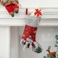 thumbnail image 3 of 1pc Cloth Christmas Stockings Holiday Gift Holders Xmas Tree Drop Ornaments Faceless Santa Sock Kids Bed Hanging Socks, 3 of 5
