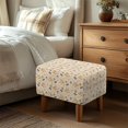thumbnail image 3 of Xixirimido French Bulldog Bone Paws Pattern Ottoman Cover Rectangle Footrest Ottoman Slipcovers Footstool Cover Form Fit Stretch Ottomans Protective Cover for Living Room, Large, 3 of 7
