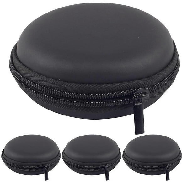 Portable EVA Storage Bag for Cables and Earphones Black Multi-function Travel Size 4Pcs