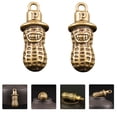 thumbnail image 3 of 2pcs Peanut Pendant Antique-style Decor Decorative Peanut Brass Key Ring Decor, 3 of 9