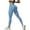 Blue, variant on Women's High Waist Seamless Washed Yoga Leggings Stretchy Workout Pants