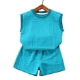 thumbnail image 5 of Pimfylm Toddler Baby Boy Summer Outfit,Boy Clothes Size 8 And Young Children's Unisex Boy And Girl Simple Breathable Round Neck Short Sleeved Shorts Suit, 5 of 9