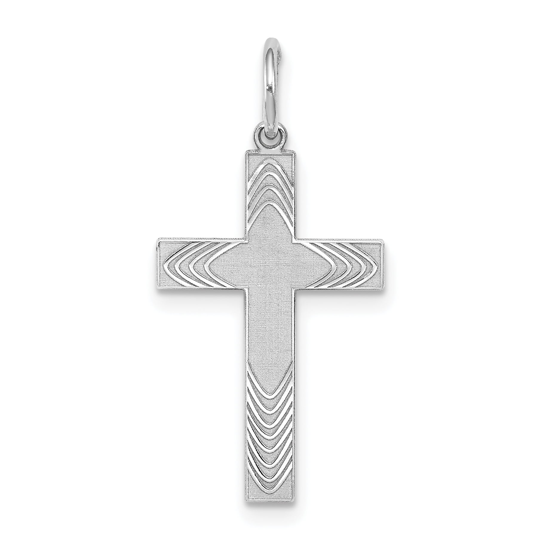 FB Jewels 925 Sterling Silver 30x16mm Cross Charm