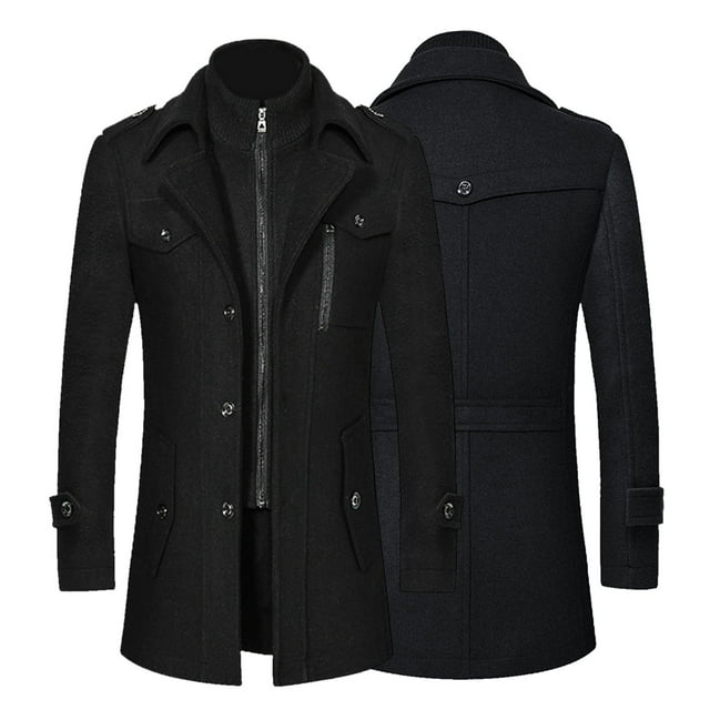 LEEy-world Long Winter Coats for Men Men's Packable Rain Jacket ...