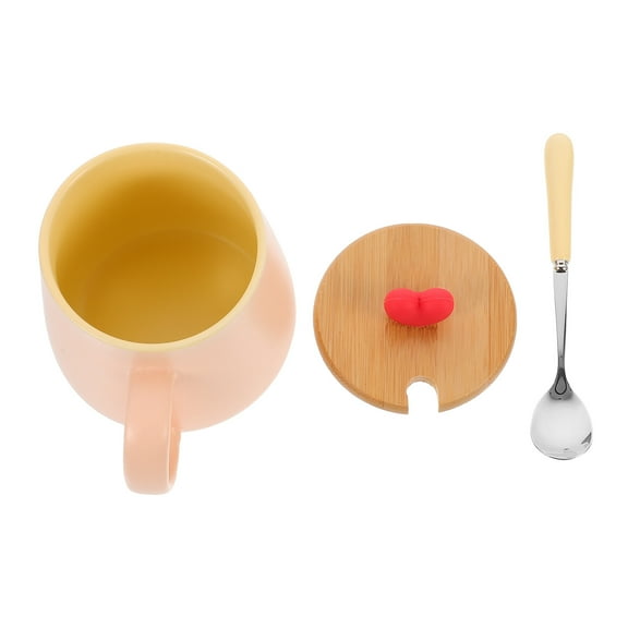 COSMOBETTY 1 Set Farmhouse Mugs Curved Handle For Tea Time Reusable Coffee Cup 450Ml