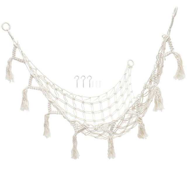 Hamac Filet de Rangement d'Angle pour Peluches Organisateur Suspendu pour Macramé Jouets Muraux