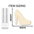 thumbnail image 2 of Unfinished Wood High Heel Shoe Shape - Craft - up to 46" DIY 12" / 1/2", 2 of 3
