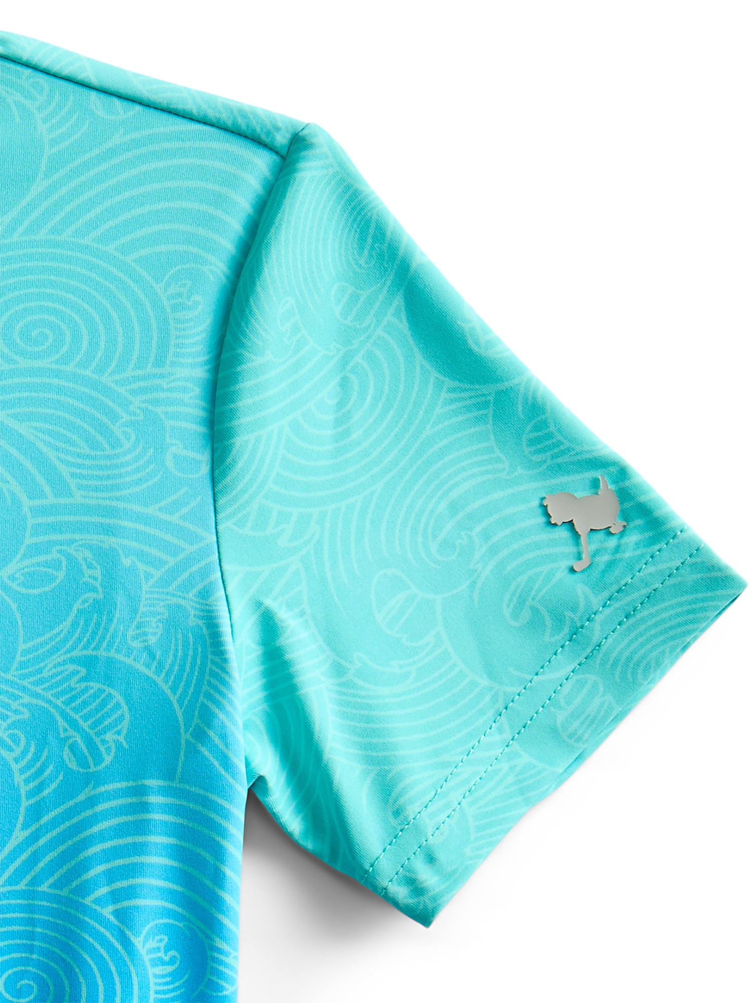 Birdie Bound Boy's Performance Ombre Waves Printed Golf Polo Shirt, Sizes XS-XL